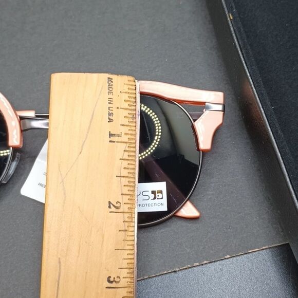 JOE'S jeans gunmetal blush round sunglasses retro specs - Picture 5 of 5